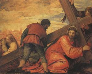 Veronese and Studio rJesus Falls under the Weight of the Cross (mk05) oil painting picture
